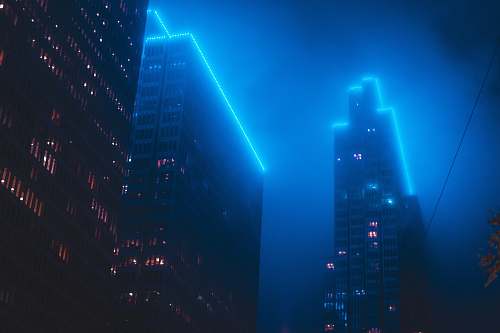 financial district top lighted high-rise building san francisco